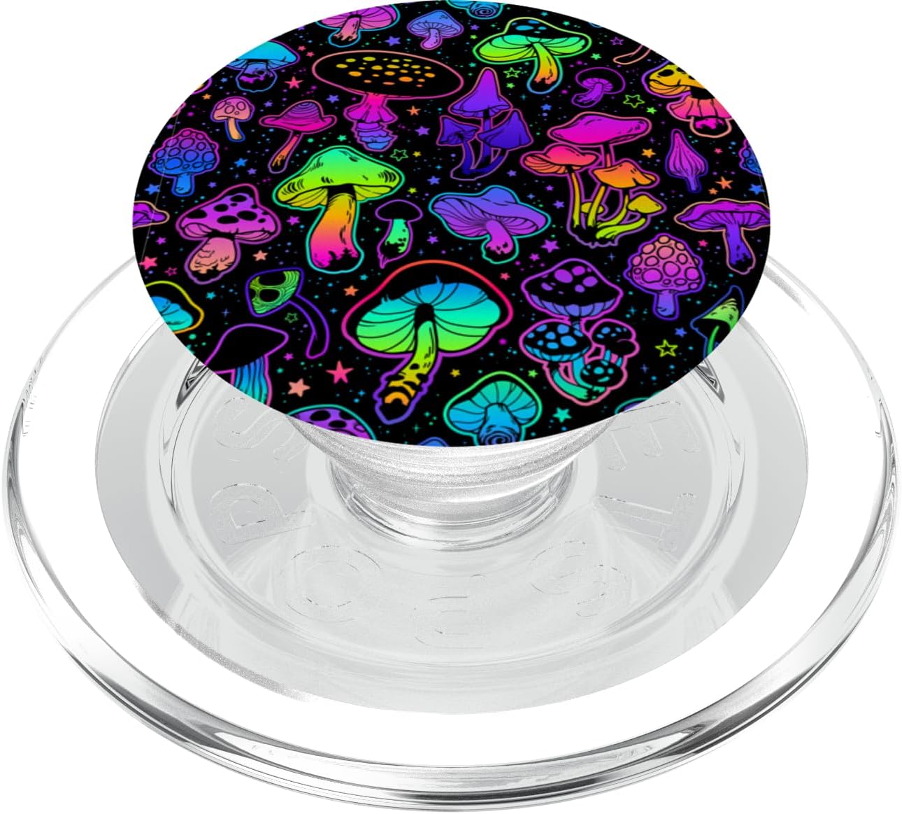 Psychedelic Magic Mushrooms Hippie Trippy Pattern PopSockets MagSafe PopGrip for iPhone