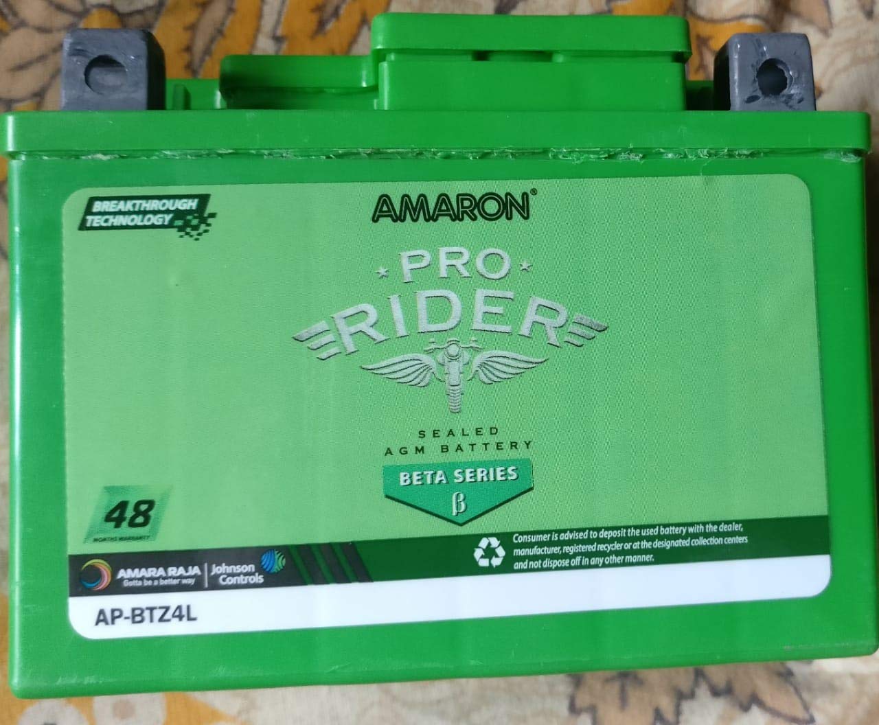 Ap Btz4l Amaron Battery For Shine Bike Honda Activa 4g Hero