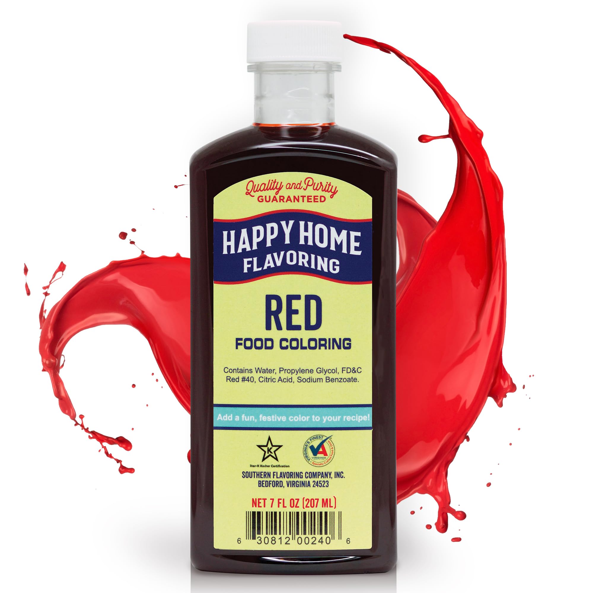 Happy Home Flavoring Red Food Color, 7 oz.