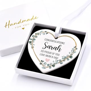 Beecreative Personalised Congratulations Gift For Her, Daughter, Friend - Proud Of You - Passed Exams, New Job, Driving Test, Graduation - With Gift Box