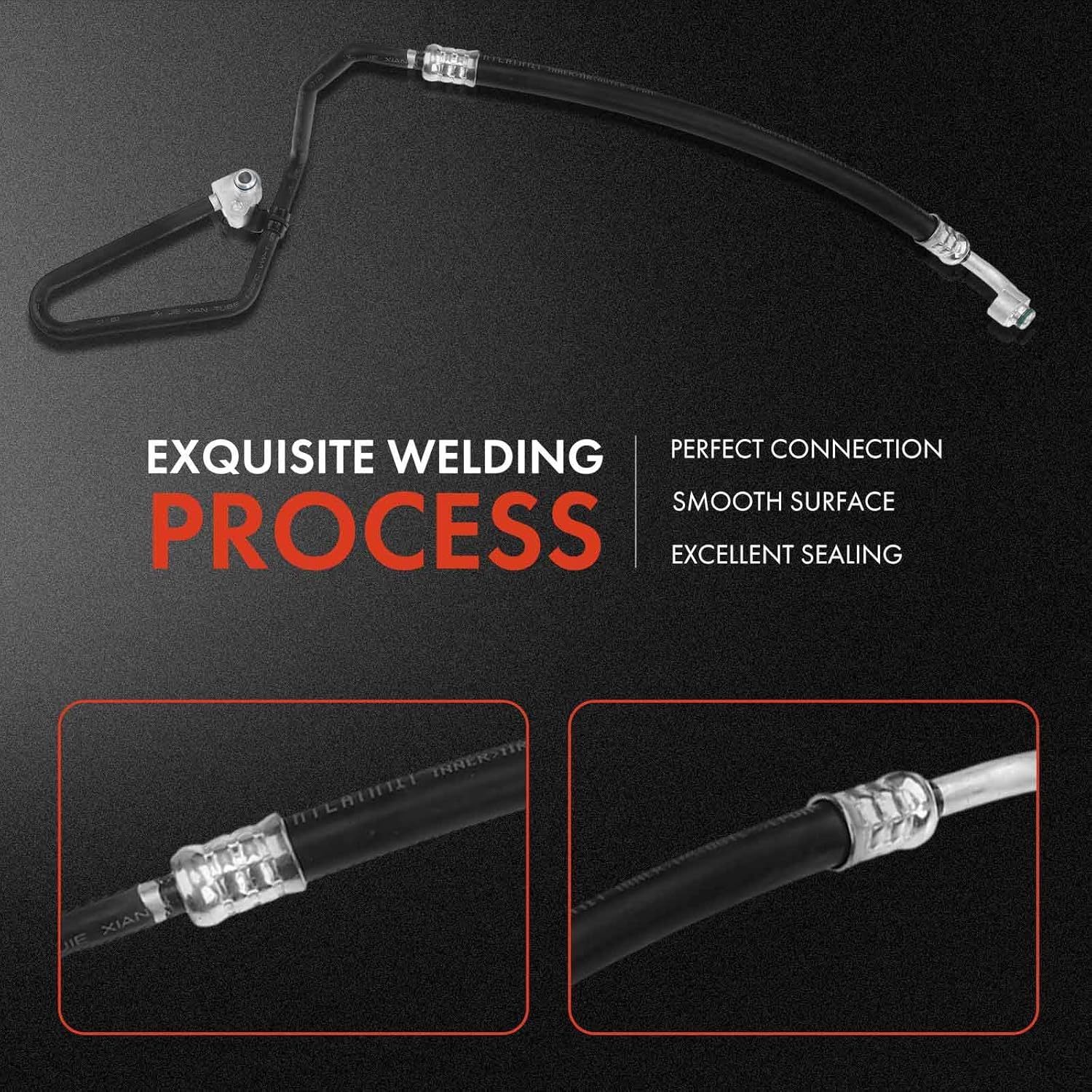 A-Premium A/C Discharge Line Hose Assembly Compatible with Acura MDX, 2007-2013, 3.7L, Compressor to Condenser