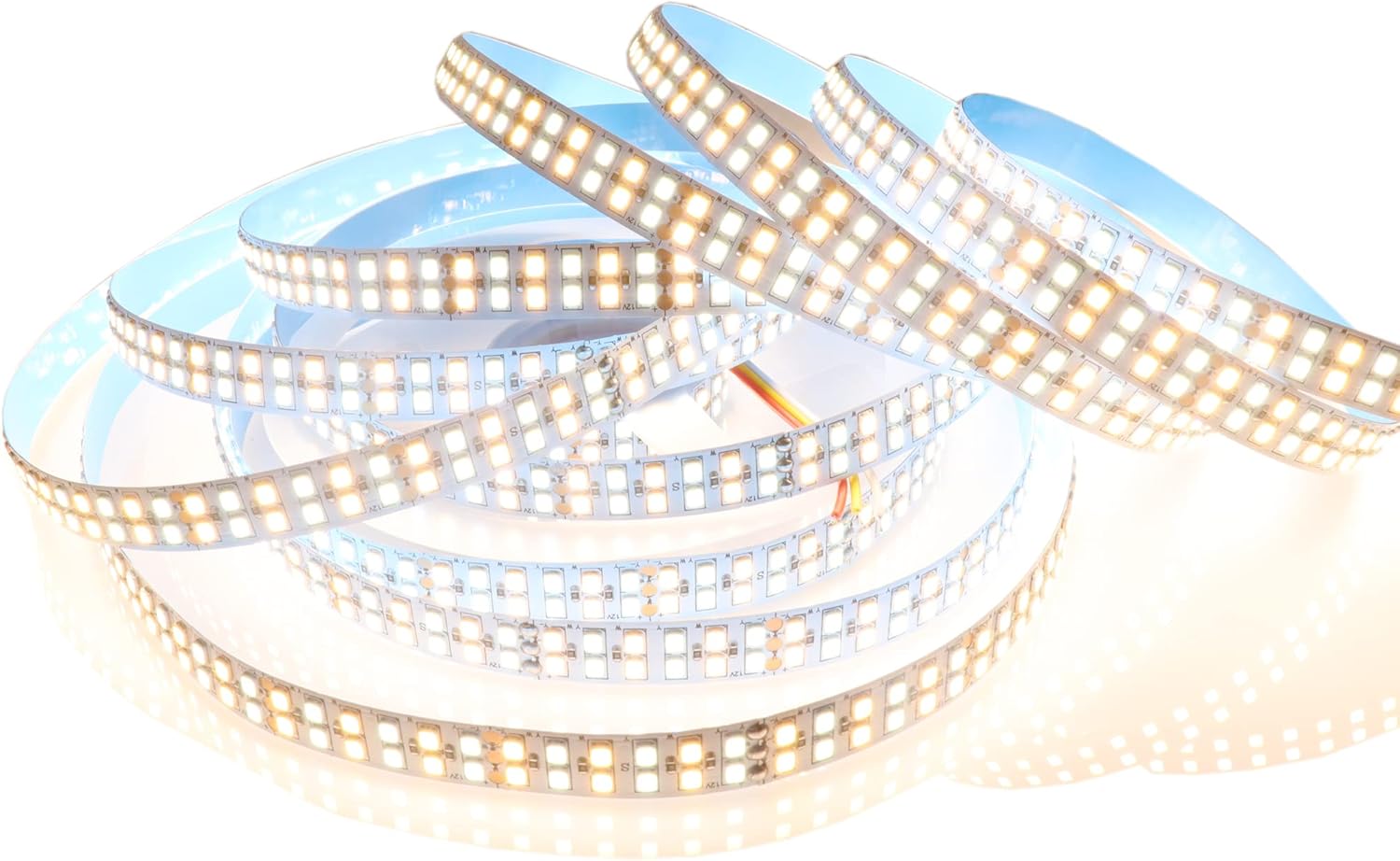 LEDENET 12V DC Tunable LED Strip Lights CCT Warm White Cold White 3000K-6500K 1680LEDs 16.4ft SMD 2835 LED Tape Lights Non-Waterproof for Bedroom Kitchen Under Cabinet Lighting