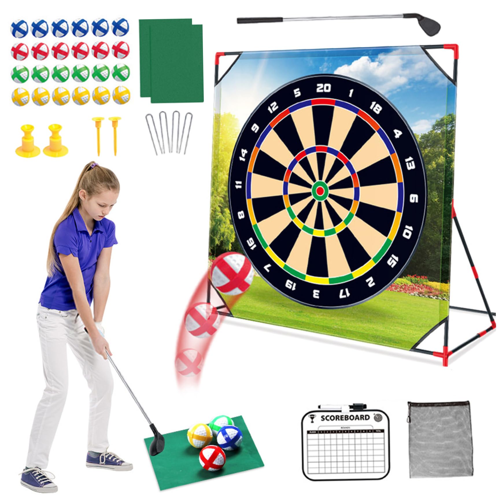 Sticky Golf Pro, Golf-Chipping-Spiel, tragbares Sticky Pro, Eltern-Kind-Interaktions-Hofspiele für drinnen und draußen