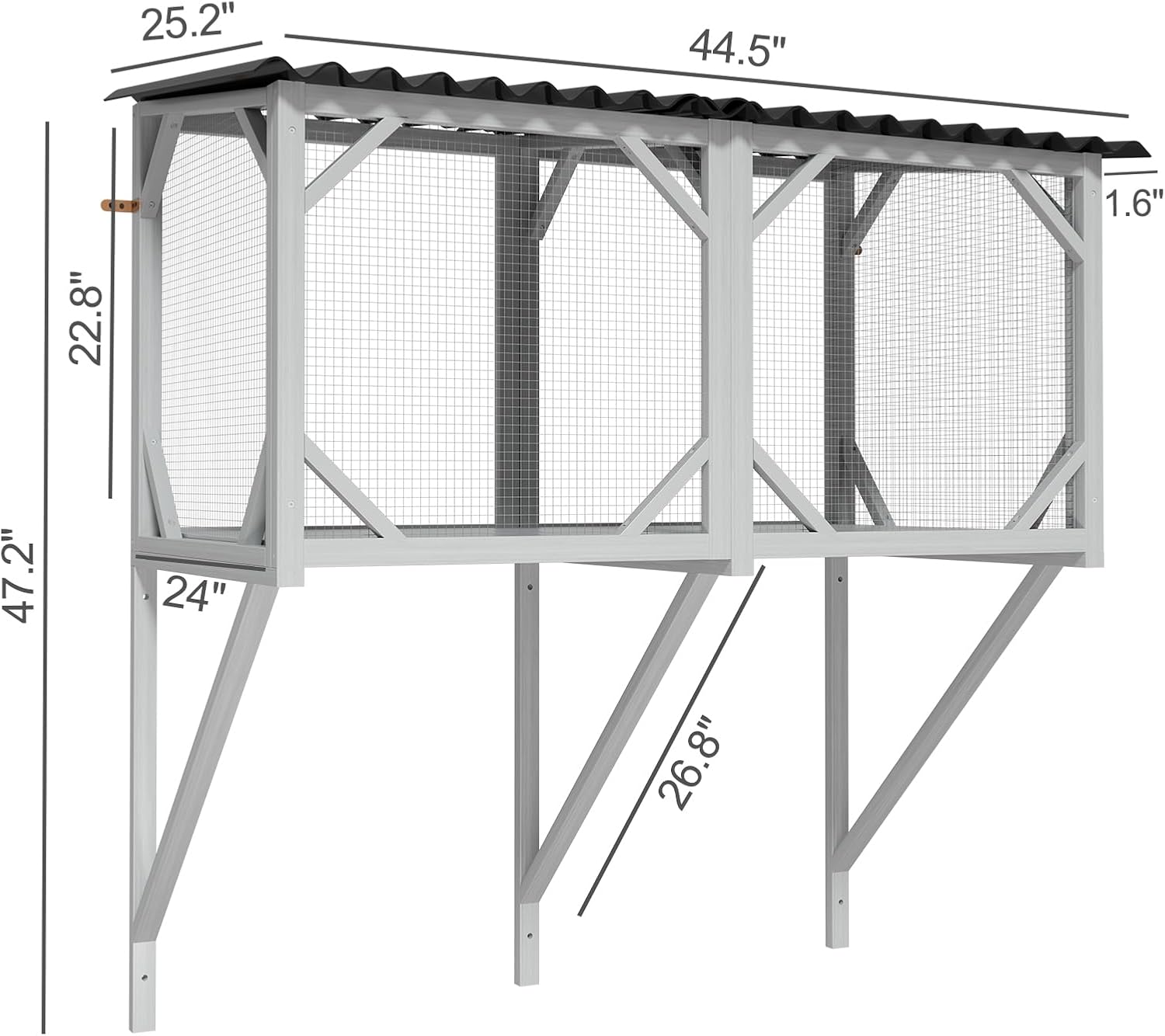Cat Window Box, Catio Outdoor Cat Enclosure, Window Perch for Large Indoor for Sunbathing, Napping & Overlooking, Wooden Window Hammock for Safely Enjoying The Outdoor Sights Scents and Sounds