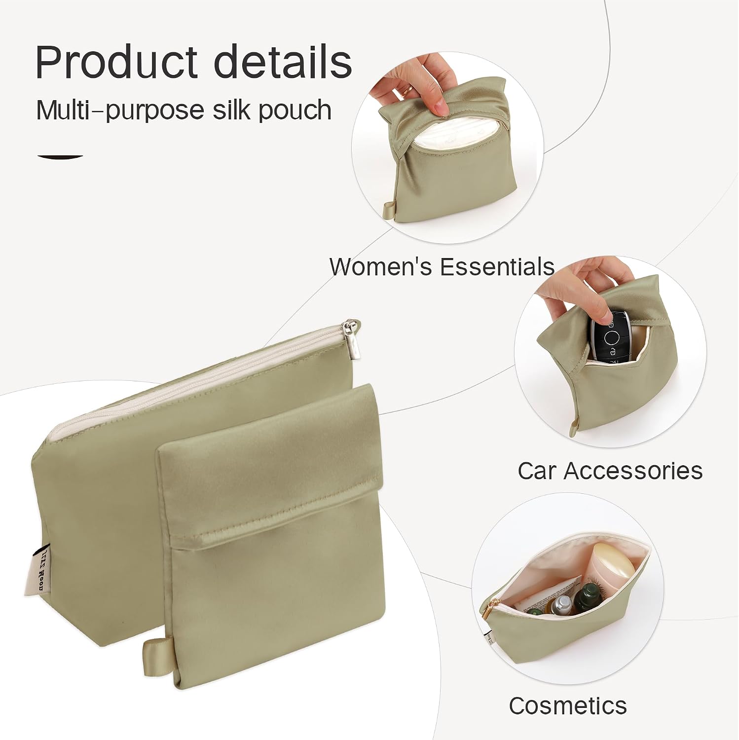 Fits for 2424 Bag Insert Organizer For Hermes(Mini,Mauve Pale) image 2