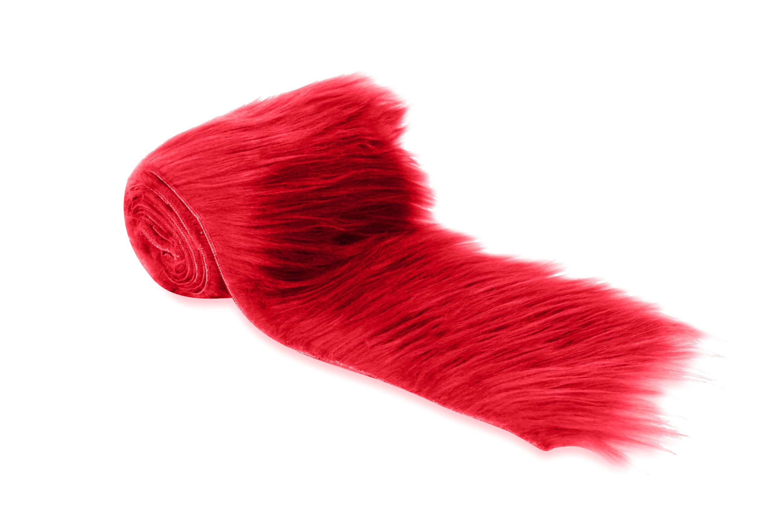 Amazon.com: FabricLA Red Shaggy Plush Faux Fur Strips - Craft Fur
