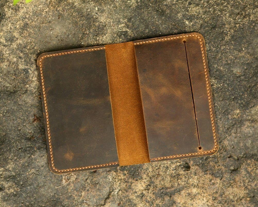 Leather notebook cover for moleskine classic notebook pocket size/Minimalist leather cover case for moleskine Cahier Volant Journal MA605S