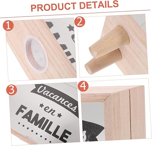 Miniatura 3 de Vaguelly Caja de dinero de madera de madera, alcancía, fondo, sombra, alcancias, para adultos, decoración del hogar, banco de dinero, decoración