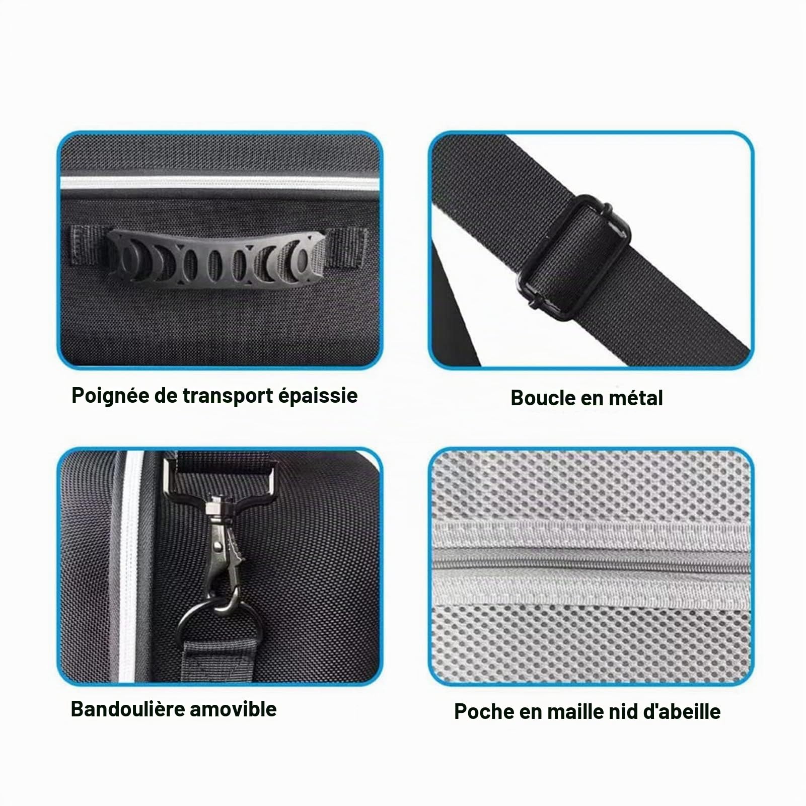 Housse de Protection pour PS VR2, étui de Protection de Voyage Rigide en EVA étanche, Sac de Rangement, étui de Transport pour PS VR2 Tout-en-Un VR et Accessoires, étui Portable