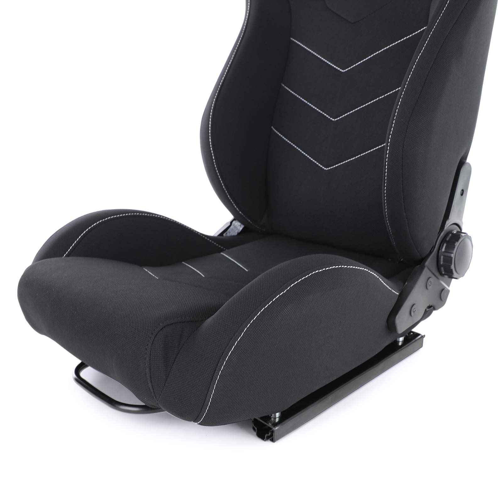 Sportsitz Schalensitz Halbschalensitz Tenzo-R 2 Stoff Schwarz mit Laufschienen