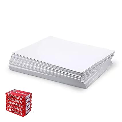 JKCOPIER Paper 75 GSM A4 Size (1 Ream = 500 Sheets) (Pack of 5 Reams)
