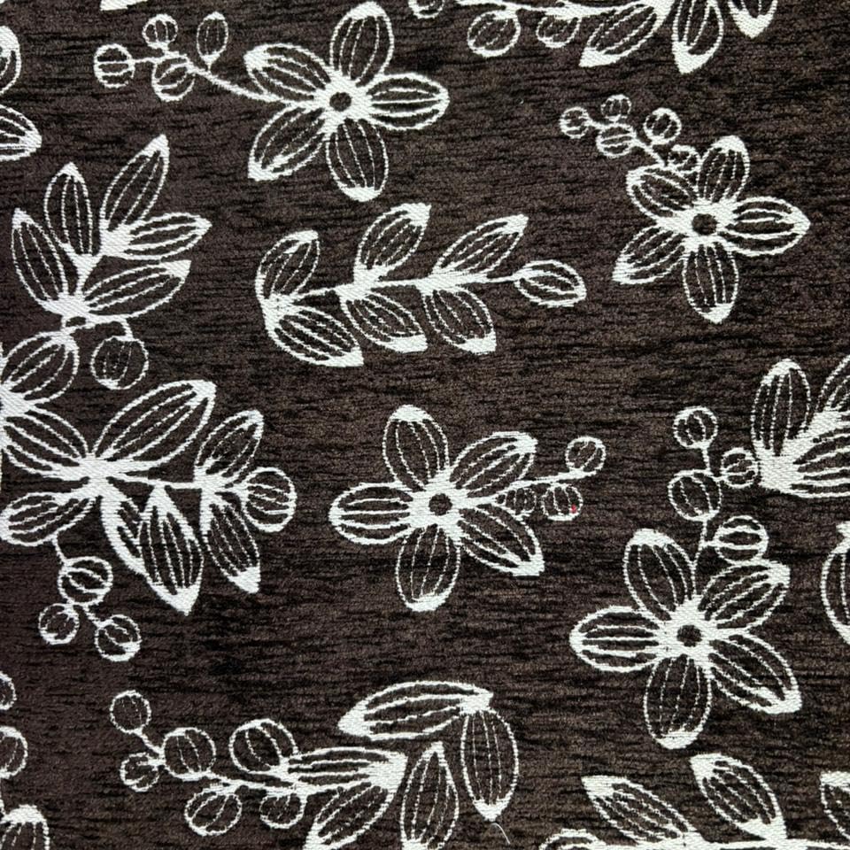 Image of STITCHNEST Woven Table Runner 13x60 Inches | Brown Floral Design | Tassel Finish | Modern Dining Table Decor