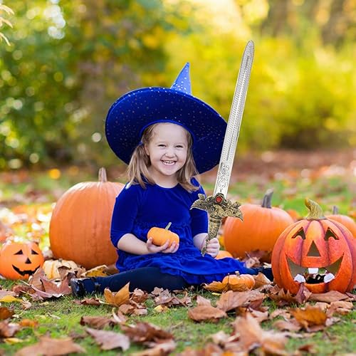 Vista 4 de Ciieeo Espada de plástico para juego de simulación, espada de cosplay para caballero, espada de juguete de plástico para juego de disfraces