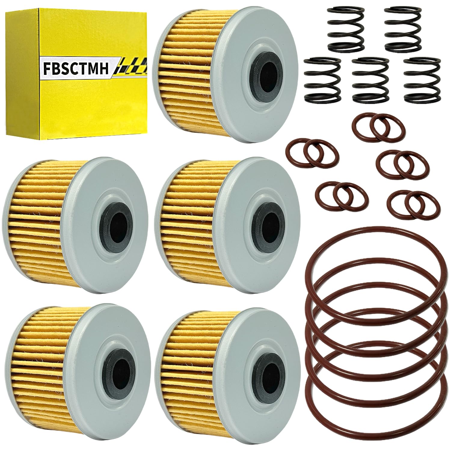 Honda Oil Filter 5-Pack Honda ATV Oil Filter Kit With Springs & O-Rings ...
