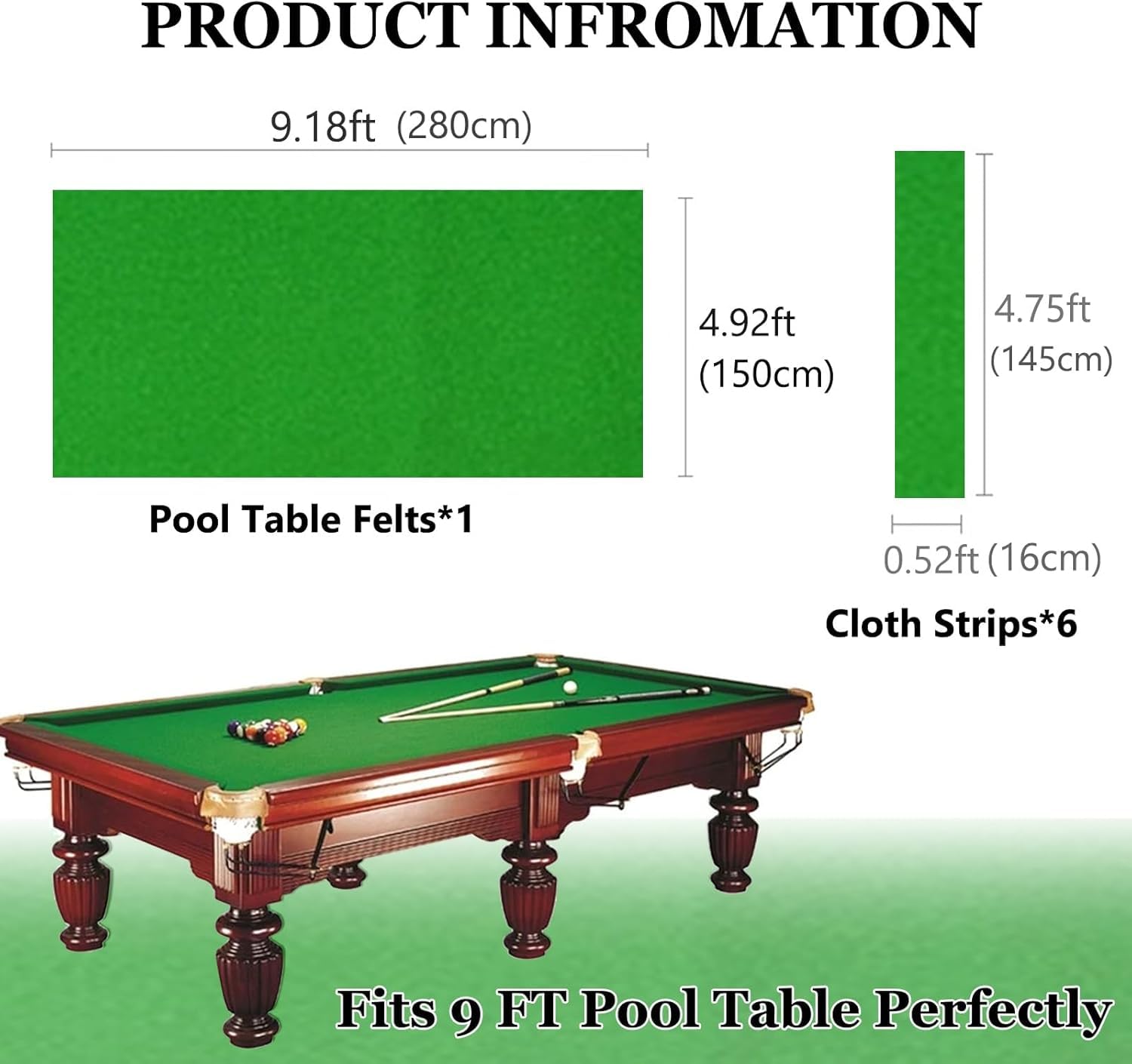 ELzEy Quick-Change Billiard Cloth for Home Indoor