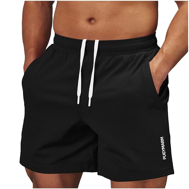 Mens Athletic Running Shorts Summer Casual Gym Workout Sports Tennis Shorts Lightweight Quick Dry Beach Short Pants