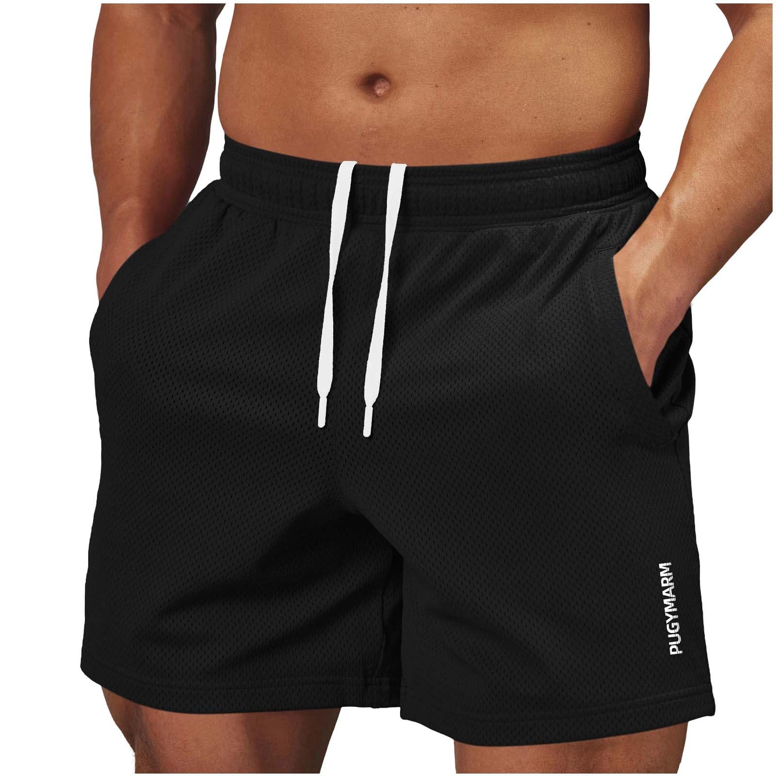 Mens Athletic Running Shorts Summer Casual Gym Workout Sports Tennis Shorts Lightweight Quick Dry Beach Short Pants