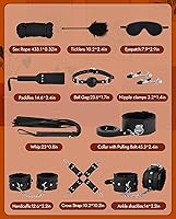 Vista 7 de Utimi Under The Bed Bondage Restraints Sistema negro