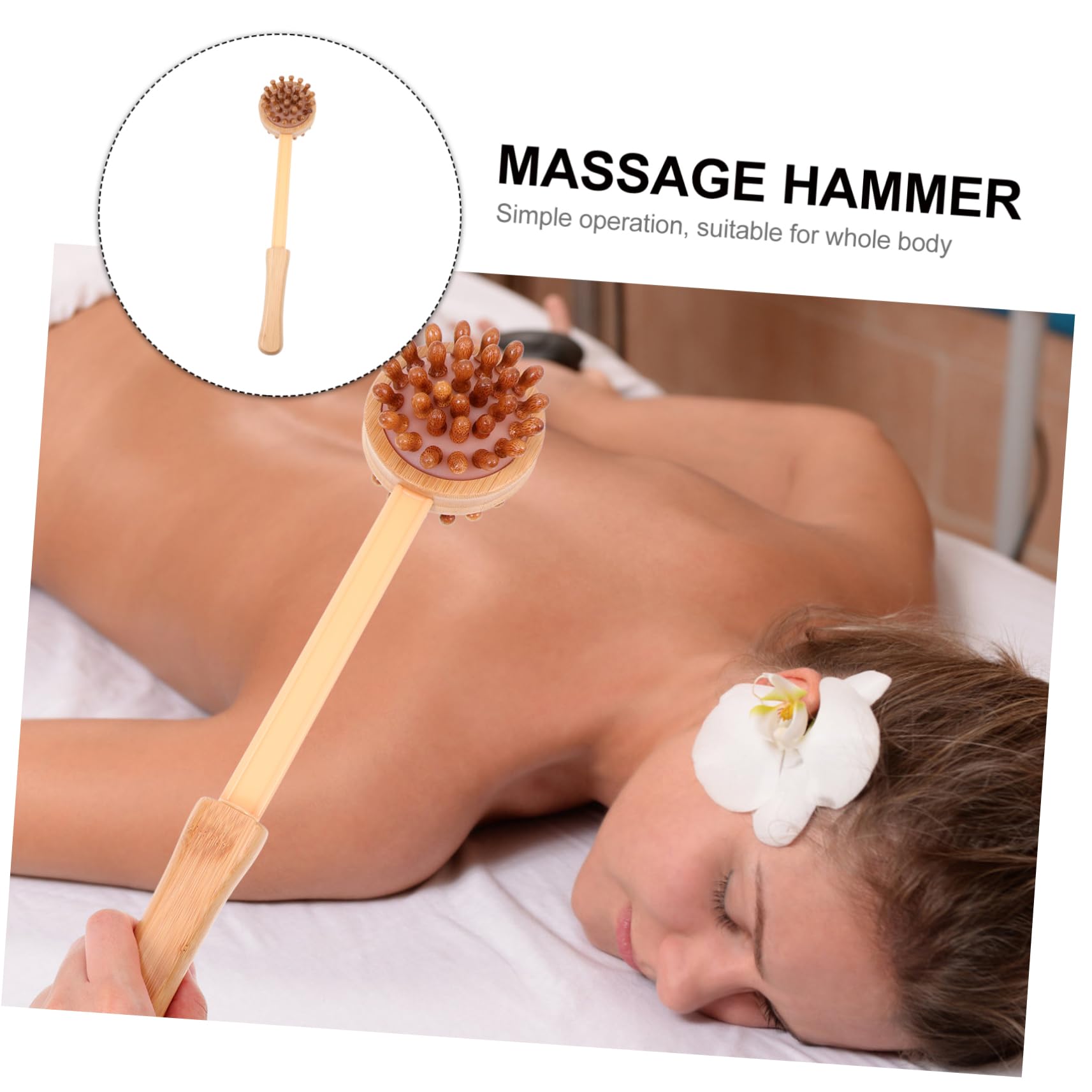 Healeved 2juegos Masajeador De Acupuntura De Madera De Masaje Portátil Para y Relajación Herramienta De Masaje De Bamboo Para Espalda y Cuerpo
