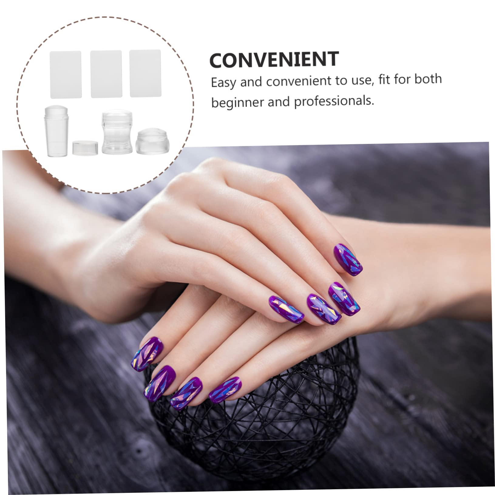 FRCOLOR 12 Set Di Stampini Per Nail Art Strumenti Per Manicure E Timbratura Con 10 Timbri Per Unghie Raschietto Sicuri Per La Pelle E Adatti A Tutte Le Età.