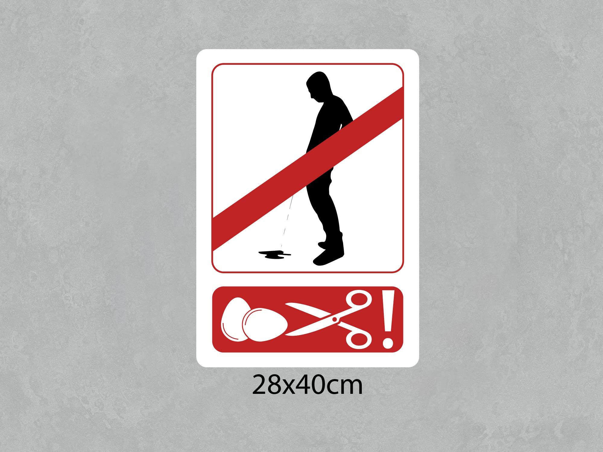 Oedim Pack 10 Señales Prohibido Orinar, 28x40cm, Señaletica en Material Aluminio Blanco Resistente de 3mm, Duradera y Económica