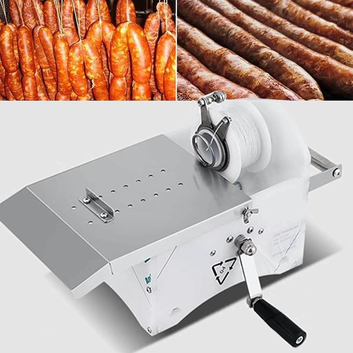 Manual Machine to Tie Sausages from 0 to 45 Mm, Stainless Steel, for Commercial and Domestic Use ~/