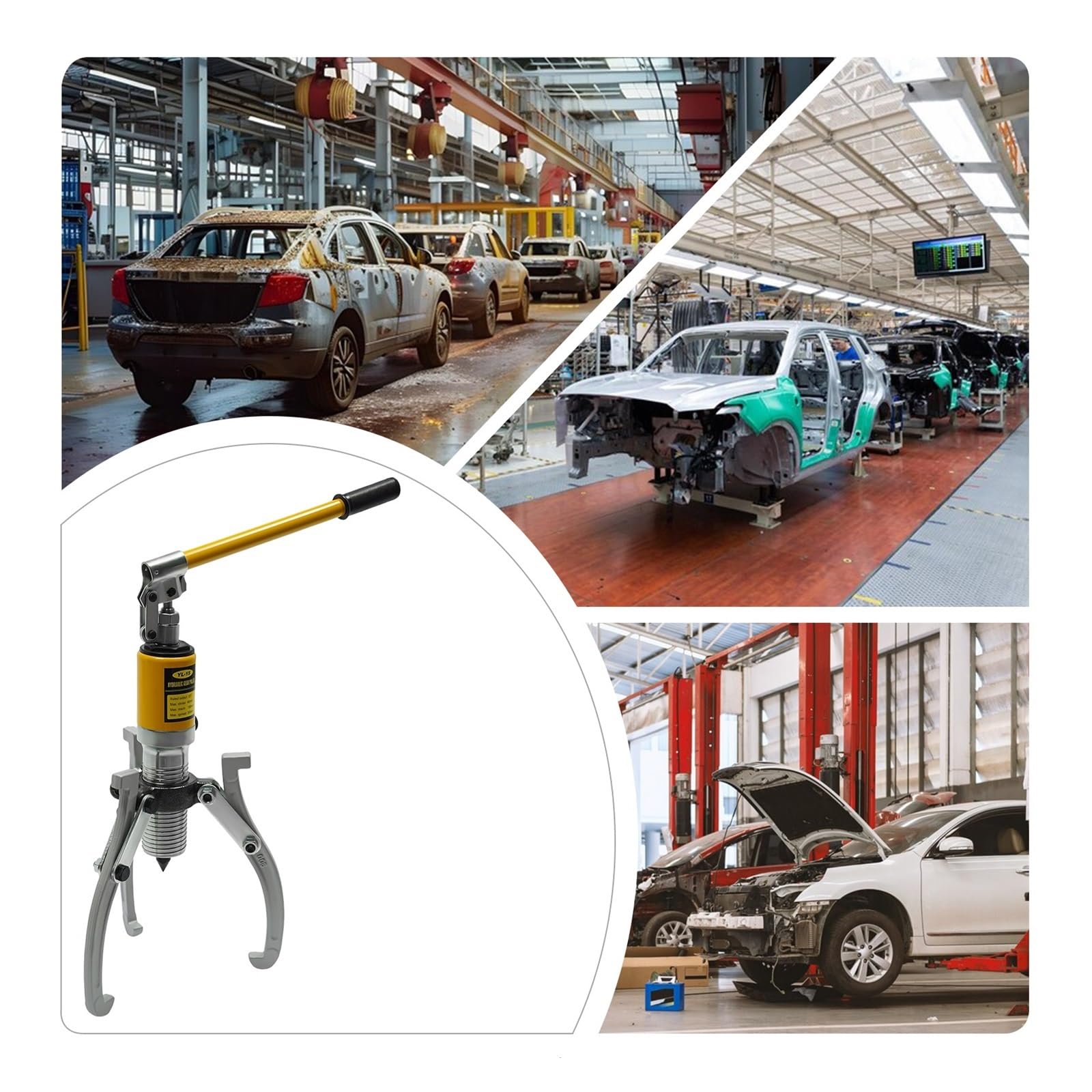 Hydrauliczny Ściągacz Zębaty 15T Z 3 Szczękami, Łożysko Ze Stali Węglowej Regulacją Rozstawu I Wysięgu Pierścień Wewnętrzny Do Warsztatów Maszyn Rolniczych łAtwa ObsłUga