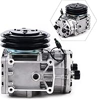 Vista 2 de Compresor de CA del A/C con embrague de 2 ranuras para 1996-1999 para Freightliner Peterbilt Kenworth-CFC688-21589 10.0L