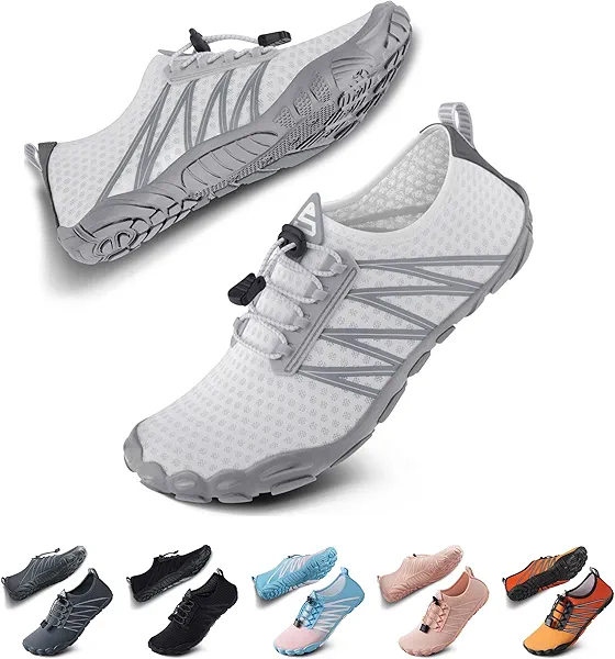 SEEKWAY Water Shoes for Women Adult Quick-Dry Aqua Sock Barefoot Men for Beach Swim River Pool Lake Hiking Kayaking Surfing Gradient Dark Grey