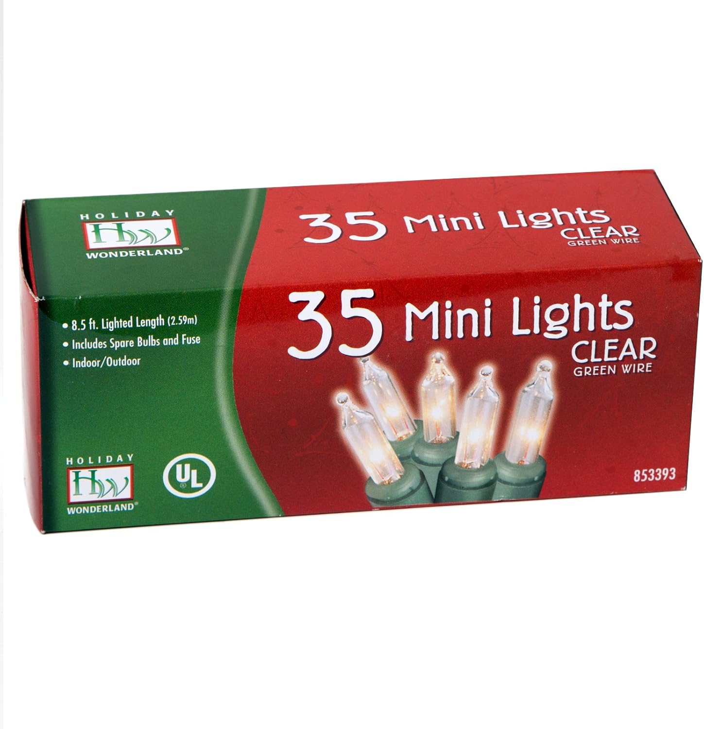 35-Count Clear Christmas Light Set White 