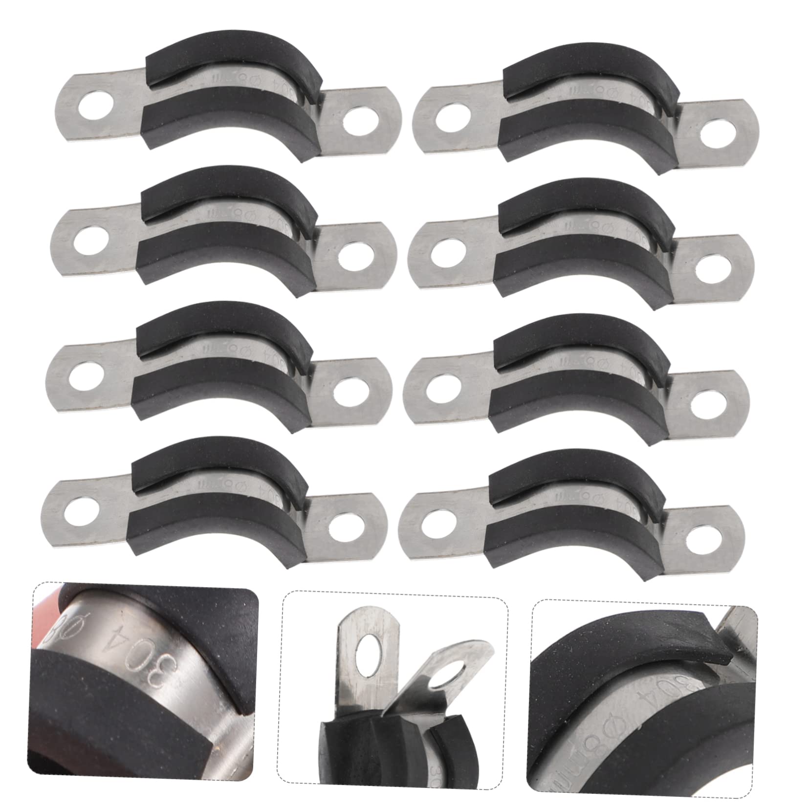 DOITOOL Wire Clamp Kit 20 Pcs Cable Tube Clips Rubber Pad Wire Tension Tube Clips for Safe and Tidy Cable Organization Random Style