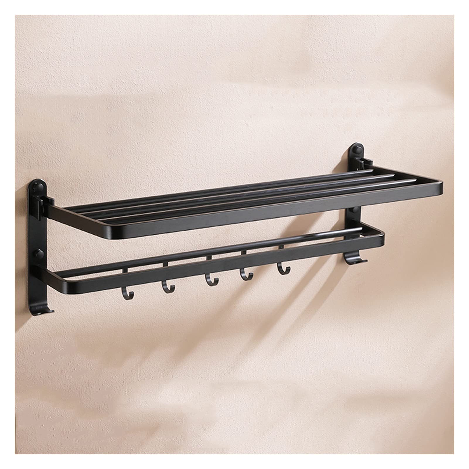 TOMYEUS Shower Caddy Bathroom Shelf Modern Floating Shelves Bathroom Shelf Wall Mounted Bathroom Wall Shelves with Towel Bar