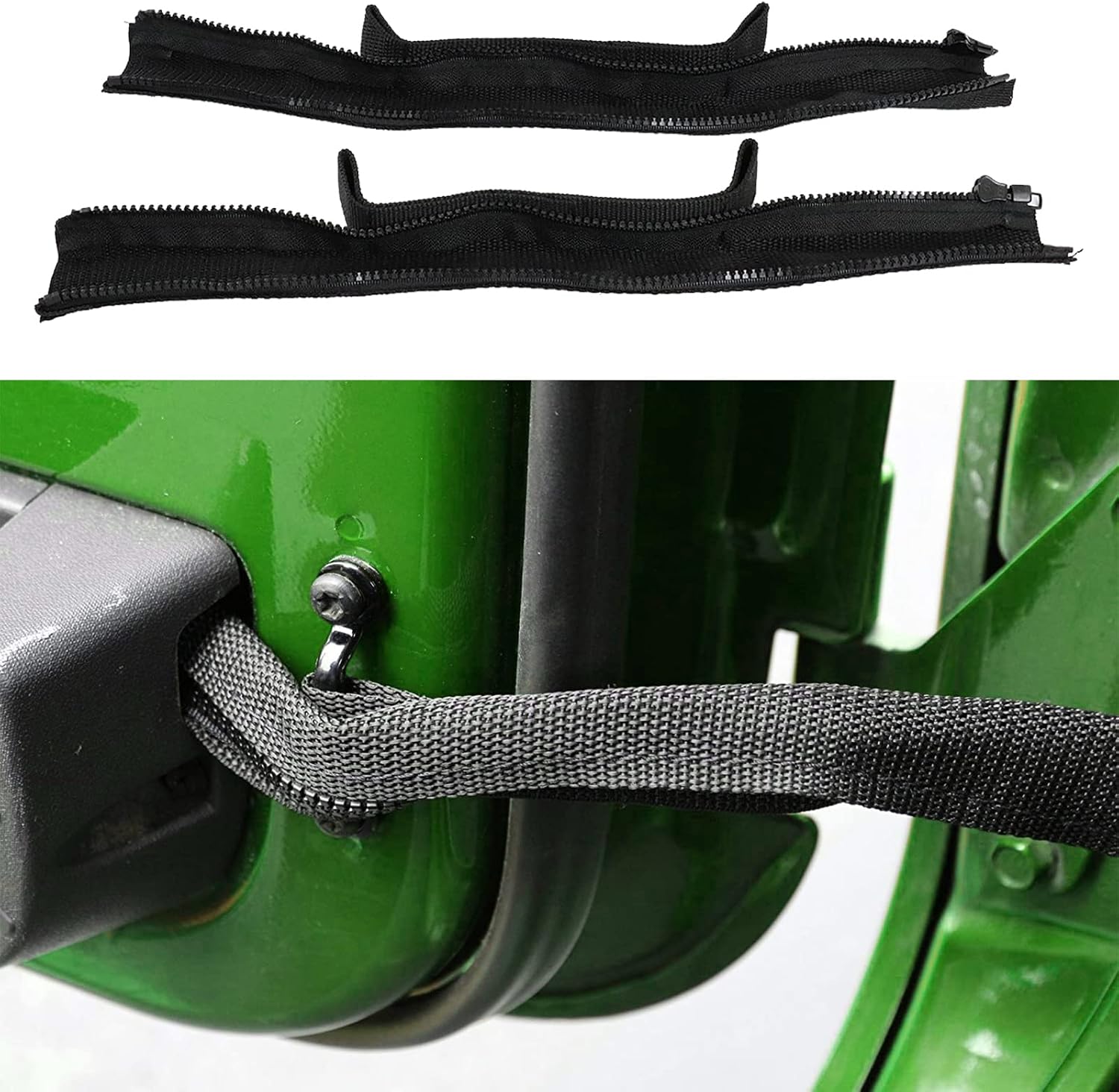 MFC Black Smart Door Strap Door Limiting Straps Wire Protecting Harness Replacement Swing Door Check Limiter Compatible with for Jeep Wrangler JK JKU 2007-2018 (2 PCS)