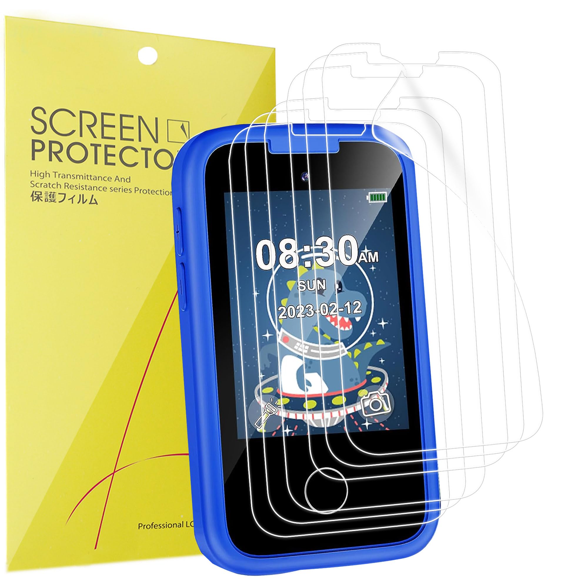 Compatible for Luoba, ASIUR, Nikuku, Joyjam, Vimorg PH05 2.8" Touchscreen Kids Smart Phone Screen Protector, 6 Pack Full Coverage TPU Clear Film