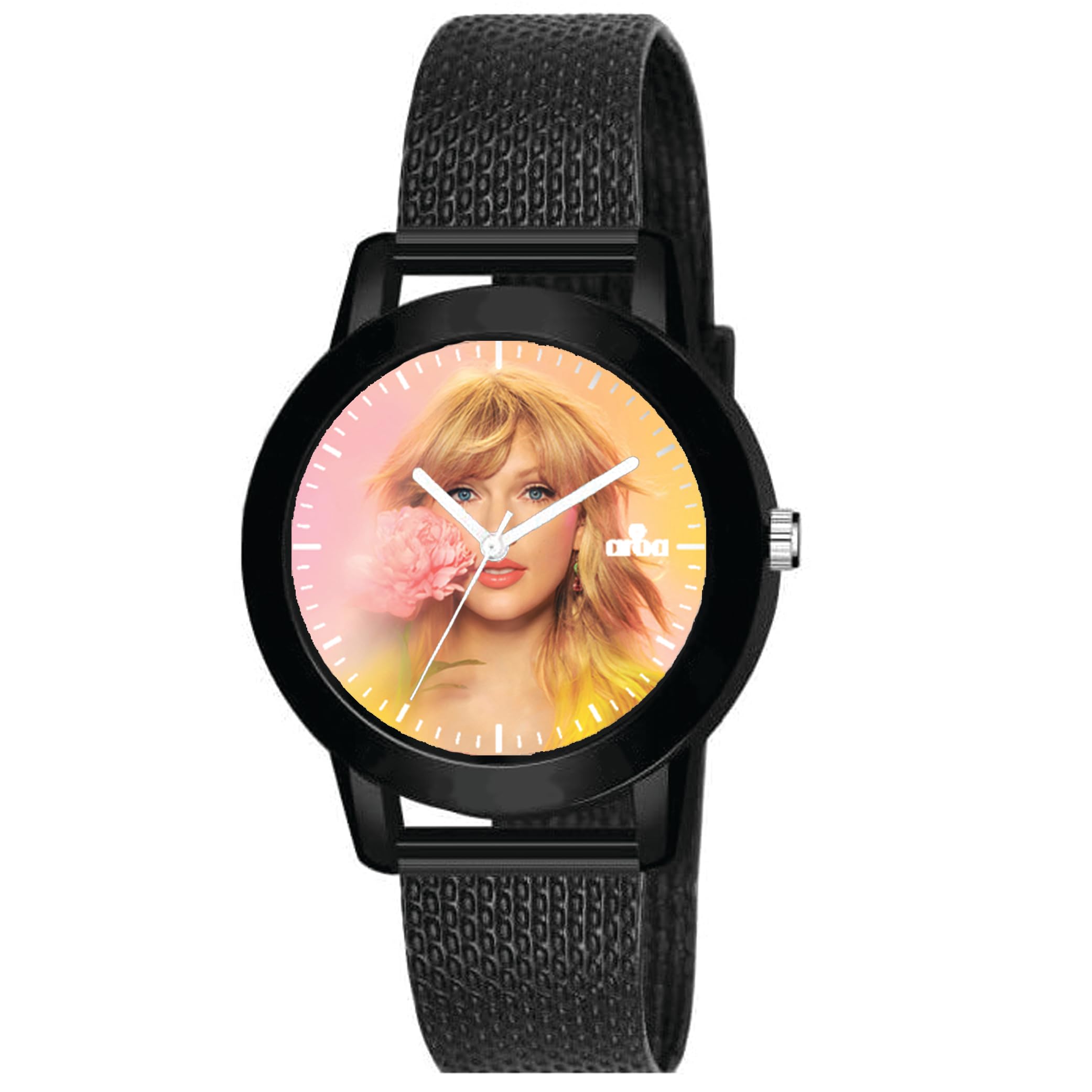 AROA Watch for Ladies Womens with Taylor Swift with Flower Model :1001 in Black Metal Type Rubber Analog Watch Pink Dial for Women Stylish Ladies Watch for Girls (B0CHVR7CB7) Amazon Price History, Amazon Price Tracker