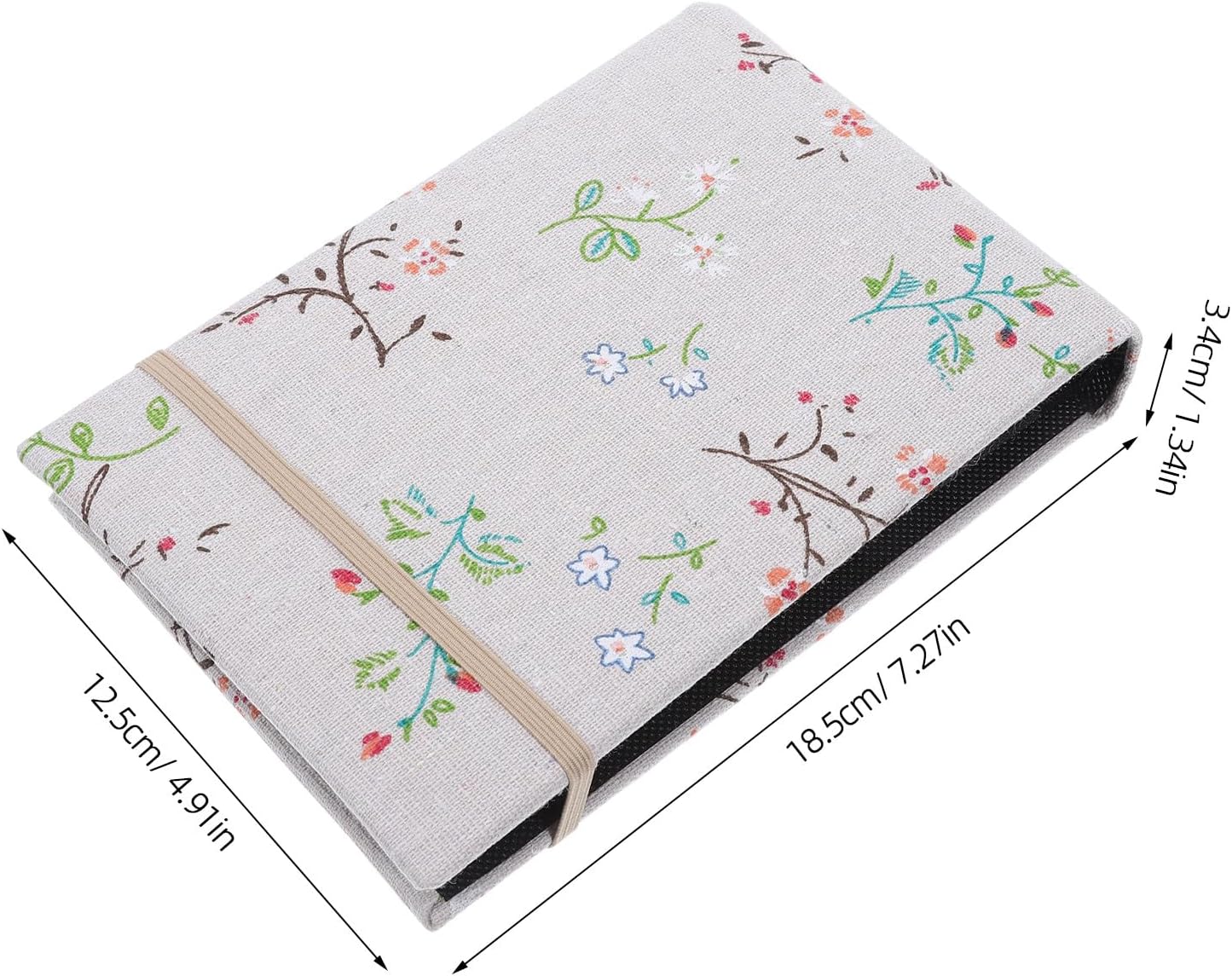 Toddmomy Photo Album for 4x6 Inch Pictures - Flower Linen Cover Photo Book, Hold 100 Pictures, for Family Anniversaries Baby Wedding Travel Vacations