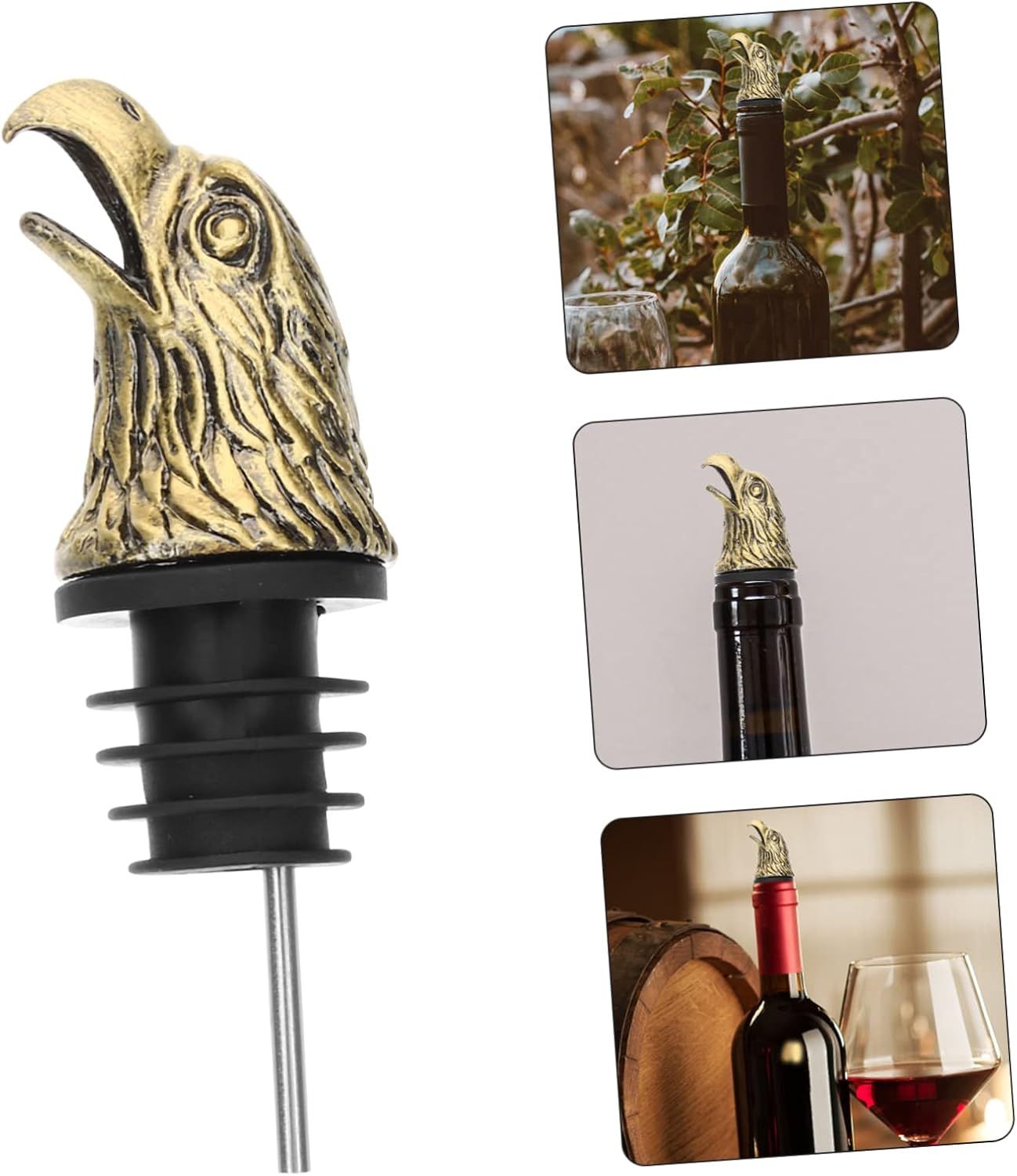 DECHOUS Eagle Head Wine Pourer Creative Zinc Alloy Liquor Spout for Easy Pouring at Wine Tasting Parties Reusable and for Home Use