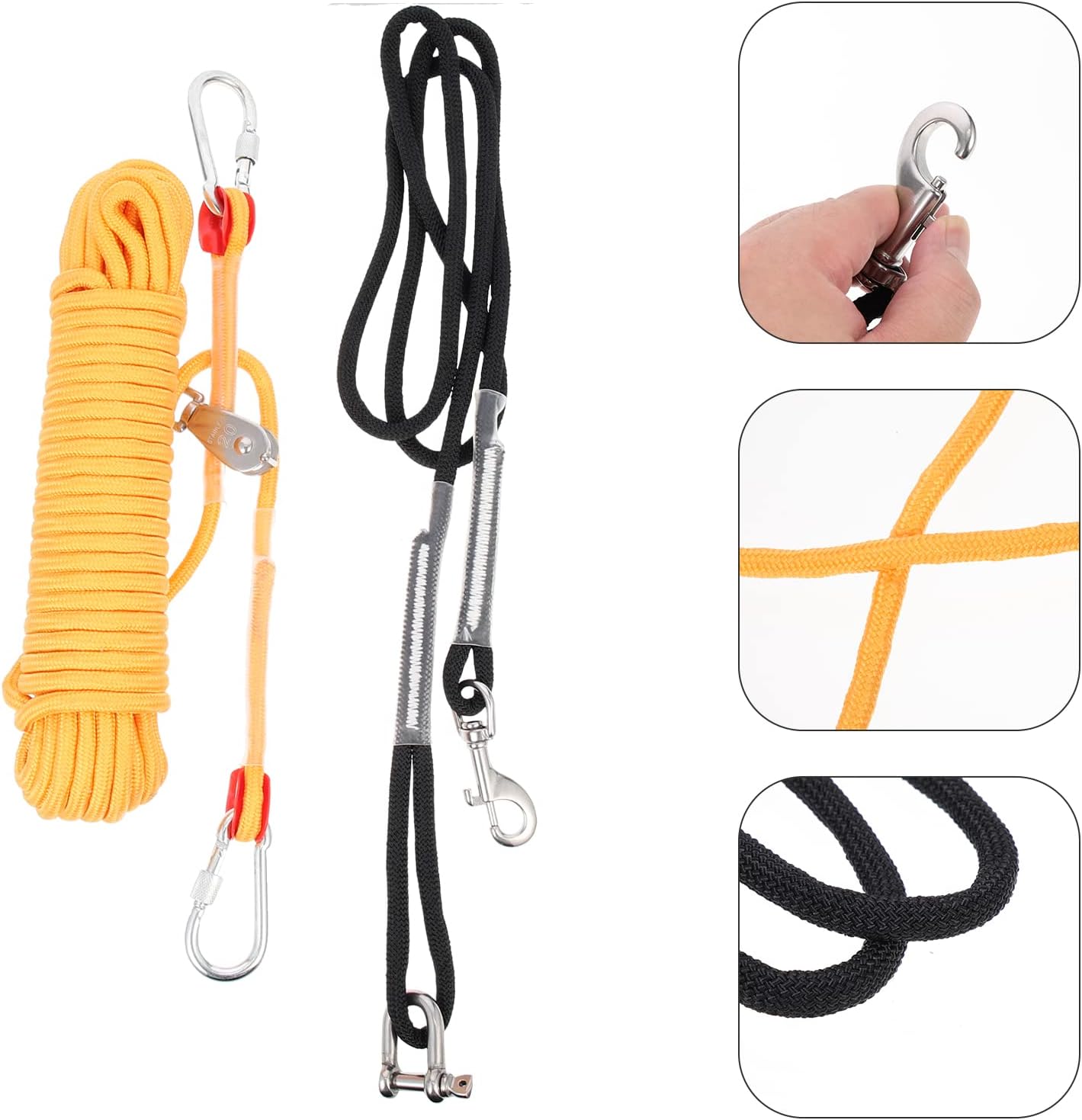 Dog Supplies 1 Set of Dog Tie Out Cable Dog Chain for Camping Outdoor Puppy Walking Chain