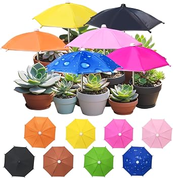8PCS Small Plant Umbrellas for Outdoor Plants,Garden Umbrella Shade for Potted Plants,Garden Beds,Plants Shade Cover, Sun Shade Cloth for Plants,Provide Shade to defend Plants from Blazing Sun.