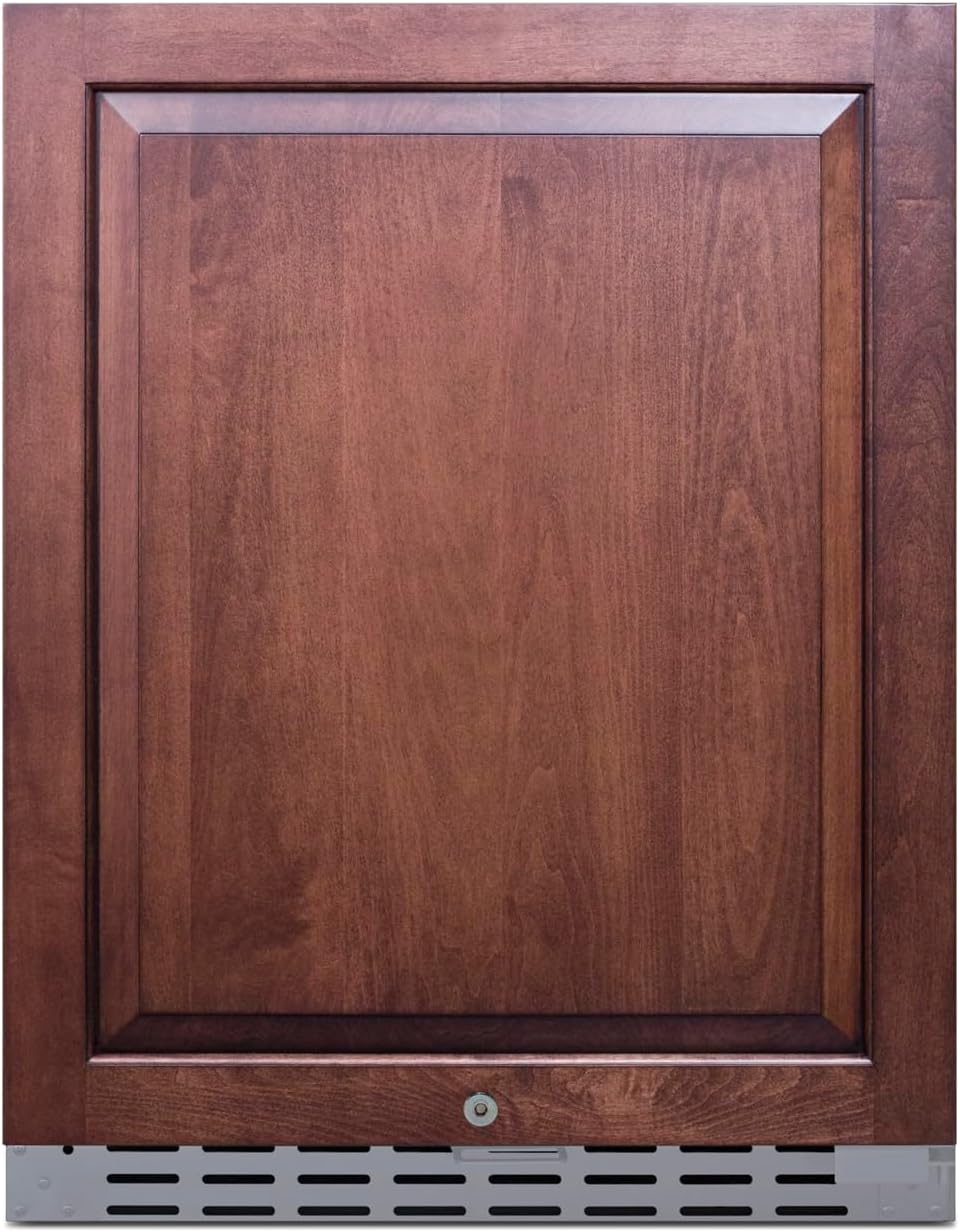 Summit 24” Refrigerator, Built-in, Outdoor Refrigerator, 4.2 cu.ft. Capacity, ADA Compliant, Stainless Steel Cabinet, Panel Ready Door*- AL55OSCSSIF (Panels Not Included)