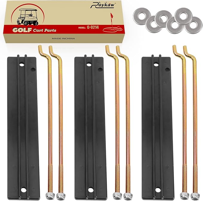 Roykaw Battery Hold Down with Rods Kit for Club Car DS and Carryall