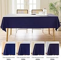 Vista 45 de AUSSPVOCT 2 manteles de lino texturizado para mesa rectangular, 52 x 70 pulgadas, mantel rectangular impermeable, lavable, tela para mesa