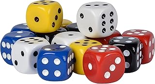 Noris Spiele 606154366 15 Colourful Plastic Eye Cubes Assorted Colours