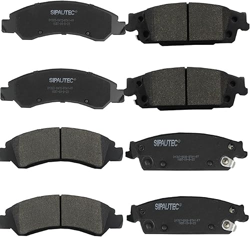 Miniatura 70 de Juego de pastillas de freno delanteras y traseras de 4 ruedas de repuesto de pastillas de freno de disco de cerámica para Nissan Pathfinder