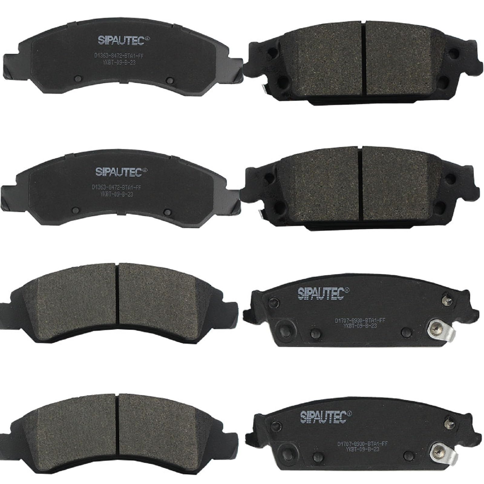 Front and Rear Brake Pad Set 4-Wheel Set Ceramic Disc Brake Pads Replacement For 2014-2020 Chevrolet Suburban All Models