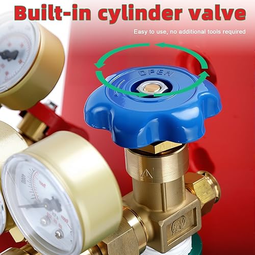 Miniatura 9 de Oxy - Kit de antorcha de acetileno con tanques, juego de soplete de corte de soldadura de soldadura portátil, reguladores de tanque de acetileno