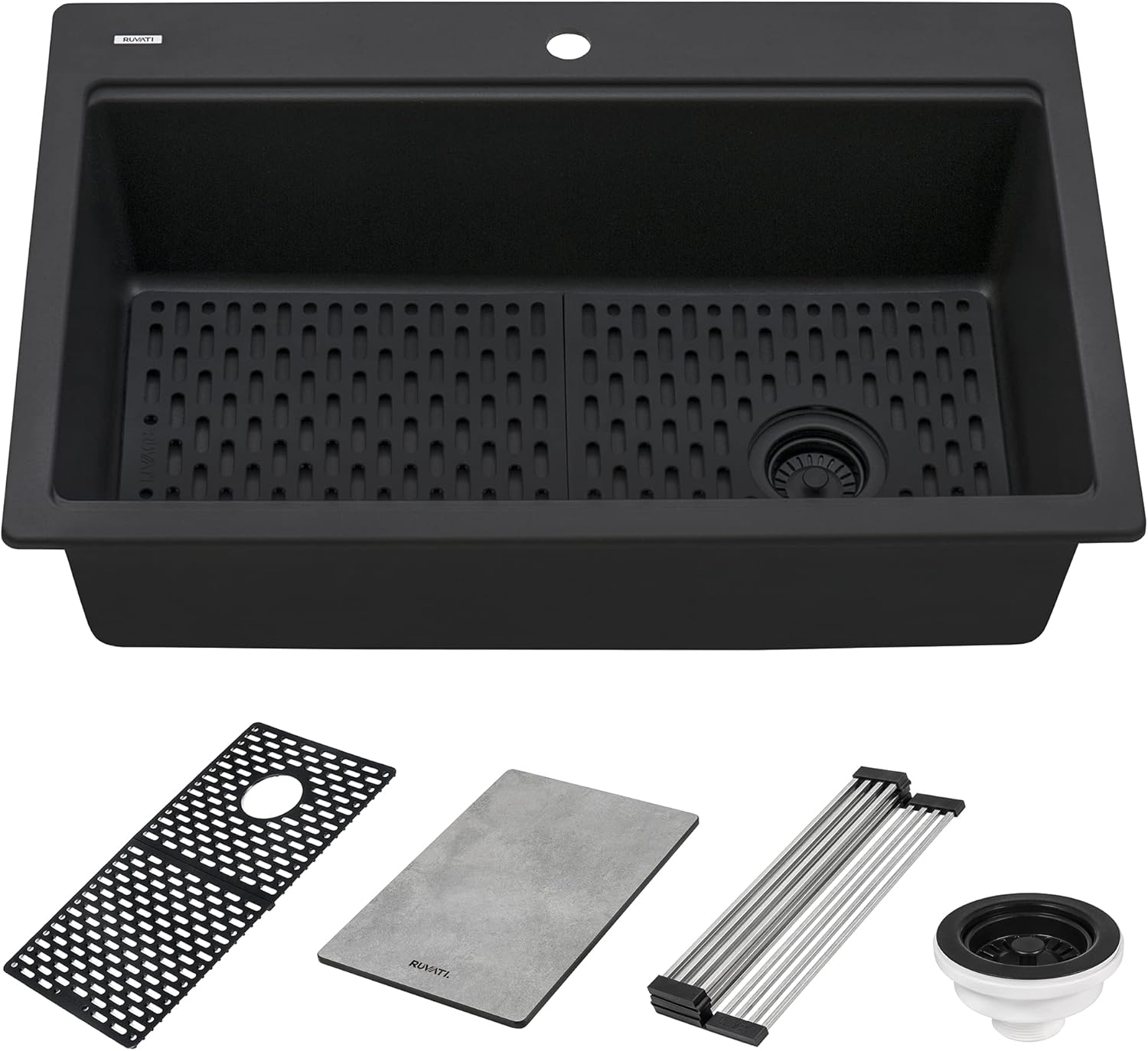 Espresso Granite Composite Drop-in Workstation Kitchen Sink