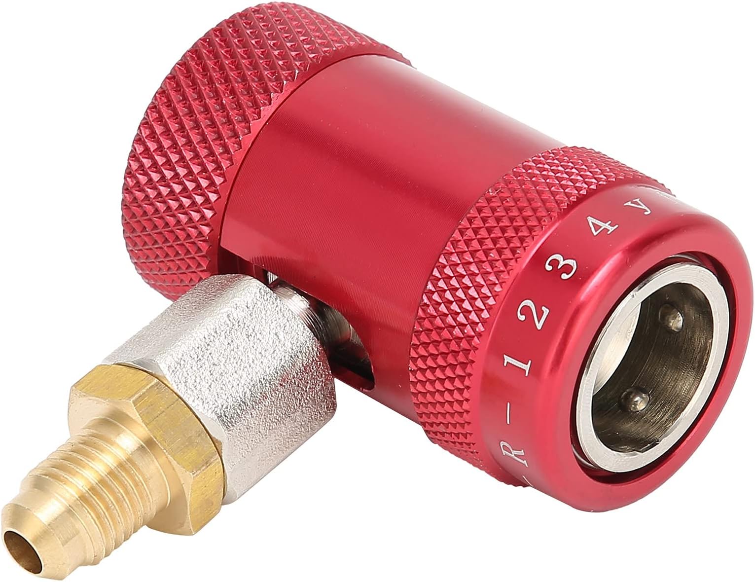 HS‑1234YF Car AC Quick Adapter High Pressure Fluoride Liquid Filling Couplers Connectors Kit, Quick Coupler Connector, 1/4 Inch Fittings