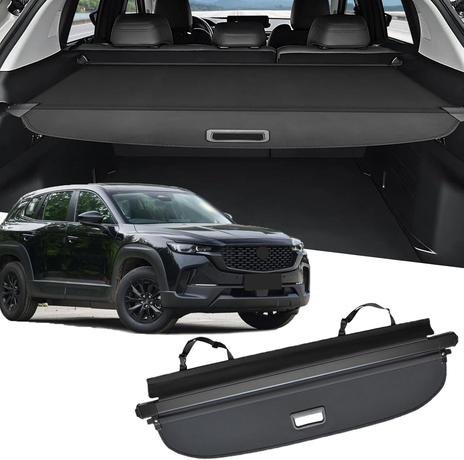 格納式カーゴカバー マツダ CX-50 (2023-2024)用 のための防水引き込み式後部トランクの保護陰の全天候 車の保護付属品