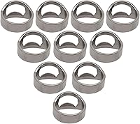 Vista 4 de Juego de 10 abrebotellas de acero inoxidable de color negro con 4 tamaños de mezcla: talla 8, talla 10, talla 12, talla 14